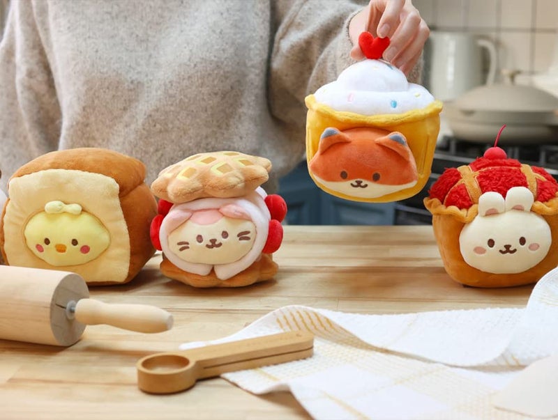 Anirollz Stuffed Animal Plush Toy - 6"" Small Bakery Theme Outfitz Plush Doll | Soft  Squishy  Warm  Cute  Comfort  Safe | Birthday Gift Pillow with Bunny Rabbit in Cherry Pie Bunniroll - Image 4